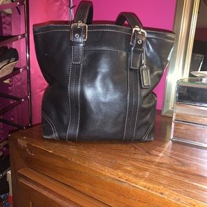 Black Leather Coach Bag